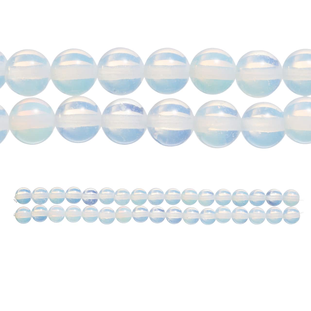 Opal Moonstone Glass Round Beads, 8mm by Bead Landing&#x2122;